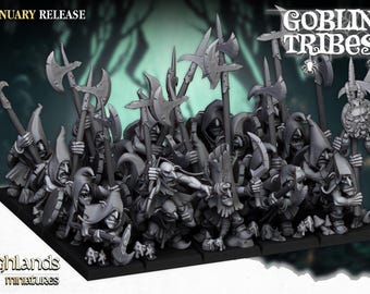 Swamp Goblins with Pikes| free bases included| get additional discount!| Highlands Miniatures