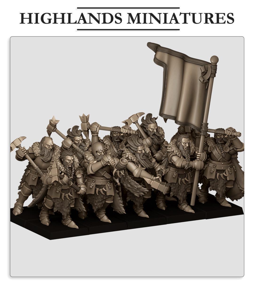 Mergenheim Knights on Foot| free bases included| get additional discount!| Highlands Miniatures