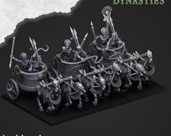 Ancient Skeletal Chariot| free bases included| get additional discount!| Highlands Miniatures