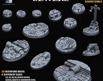 Sewer Bases for Fantasy Wargames Old World WFB T9A