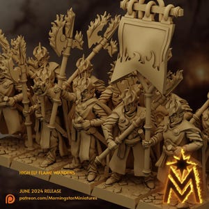 High Elf Flame Wardens| free bases included| get additional discount!| Morningstar Miniatures