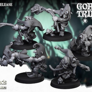 Swamp Goblins Stone Throwers| free bases included| get additional discount!| Highlands Miniatures