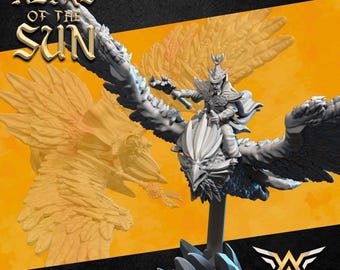 Archmage on Frost Phoenix| free bases included| get additional discount!| WHITE ANGEL MINIATURES