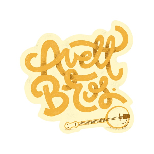 Avett Brothers Banjo Vinyl Sticker