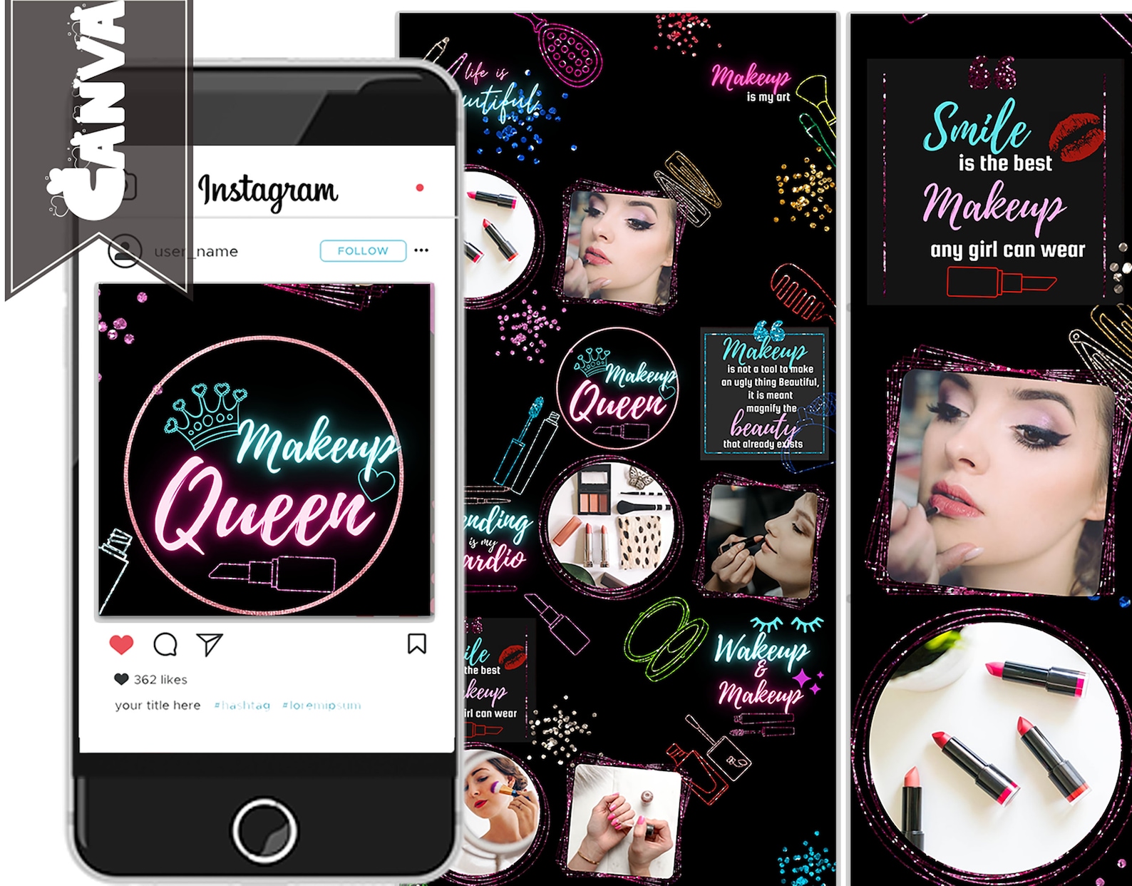 Canva Instagram Puzzle Template 18 Posts Canva Instagram - Etsy