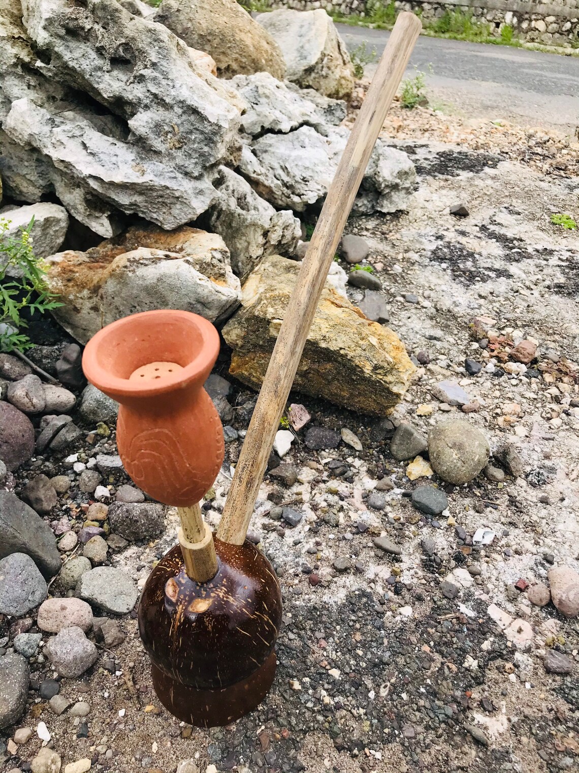 Handmade Coconut Steam Tobacco Pipe kit11 Etsy