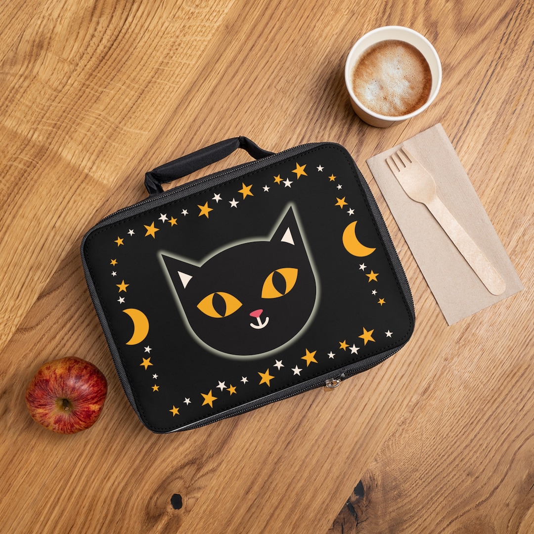Lunchbox Black Cat Lunch Box Personalized Lunch Tote Gift, Accessories