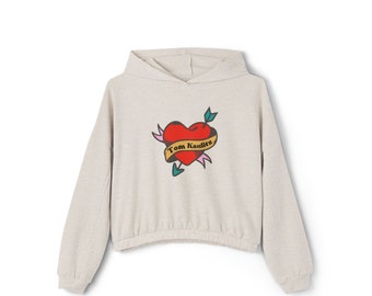 Tom Kaulitz personalizado, Teen Crush, regalo de San Valentín para hija, diseño de corazón, sudadera con capucha con parte inferior ceñida para mujer