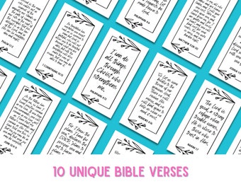 Printable Bible Verse Scripture Cards, Bible Verse Printable, Business Card Size Printable