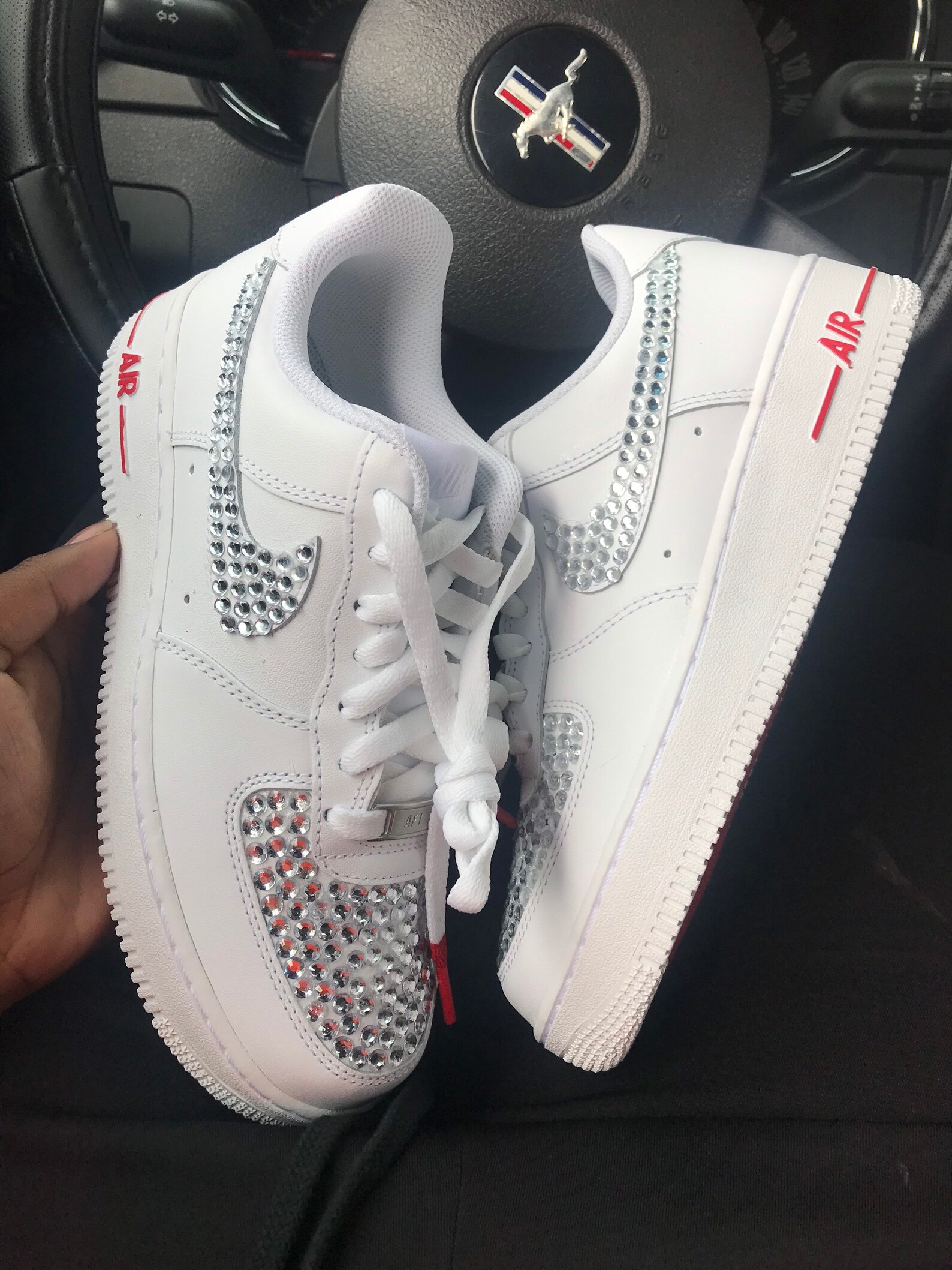 Red Bottom Custom Air Force 1 - Etsy