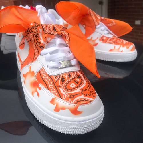 air force 1 blue bandana shoes