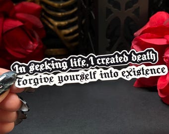 Victor Frankenstein Quote Sticker 2025 | Guillermo del Toro | Gothic Horror | Waterproof Vinyl Sticker