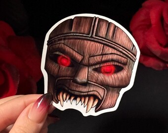 Dead Man's Party Zombie Mask Sticker | Inspired by Buffy the Vampire Slayer | Waterproof Vinyl Sticker | Horror | Halloween