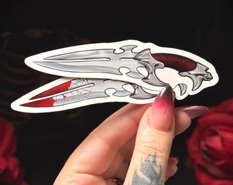 Faith's Jackal Knife Sticker | Blade | Dagger | Inspired by Buffy the Vampire Slayer | Waterproof Vinyl Sticker | Horror | Halloween