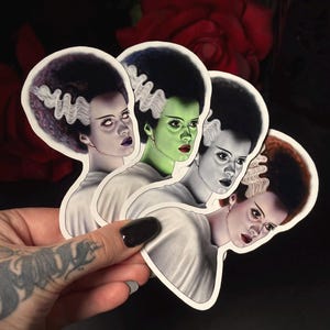 Bride of Frankenstein Sticker | Frankenstein Inspired Horror Sticker | Waterproof Vinyl Sticker | Classic Horror Movie Monster