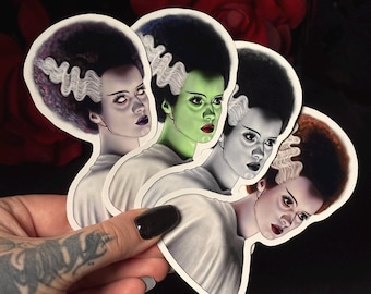 Bride of Frankenstein Sticker | Frankenstein Inspired Horror Sticker | Waterproof Vinyl Sticker | Classic Horror Movie Monster