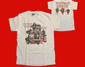 Cannibal Corpse Murderous Rampage Double Graphic Death Metal Band Shirt