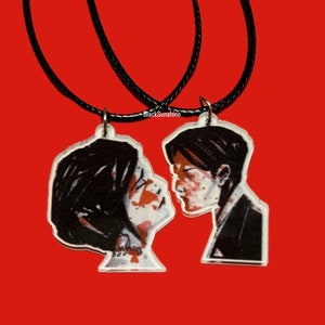 My Chemical Romance Three Cheers for Sweet Revenge Lovers Couple Emo Goth Necklace Set 18&quot;