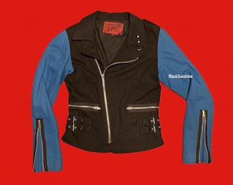 Vintage 1990s Tripp NYC Goth Style Button up Jacket / Biker Jacket