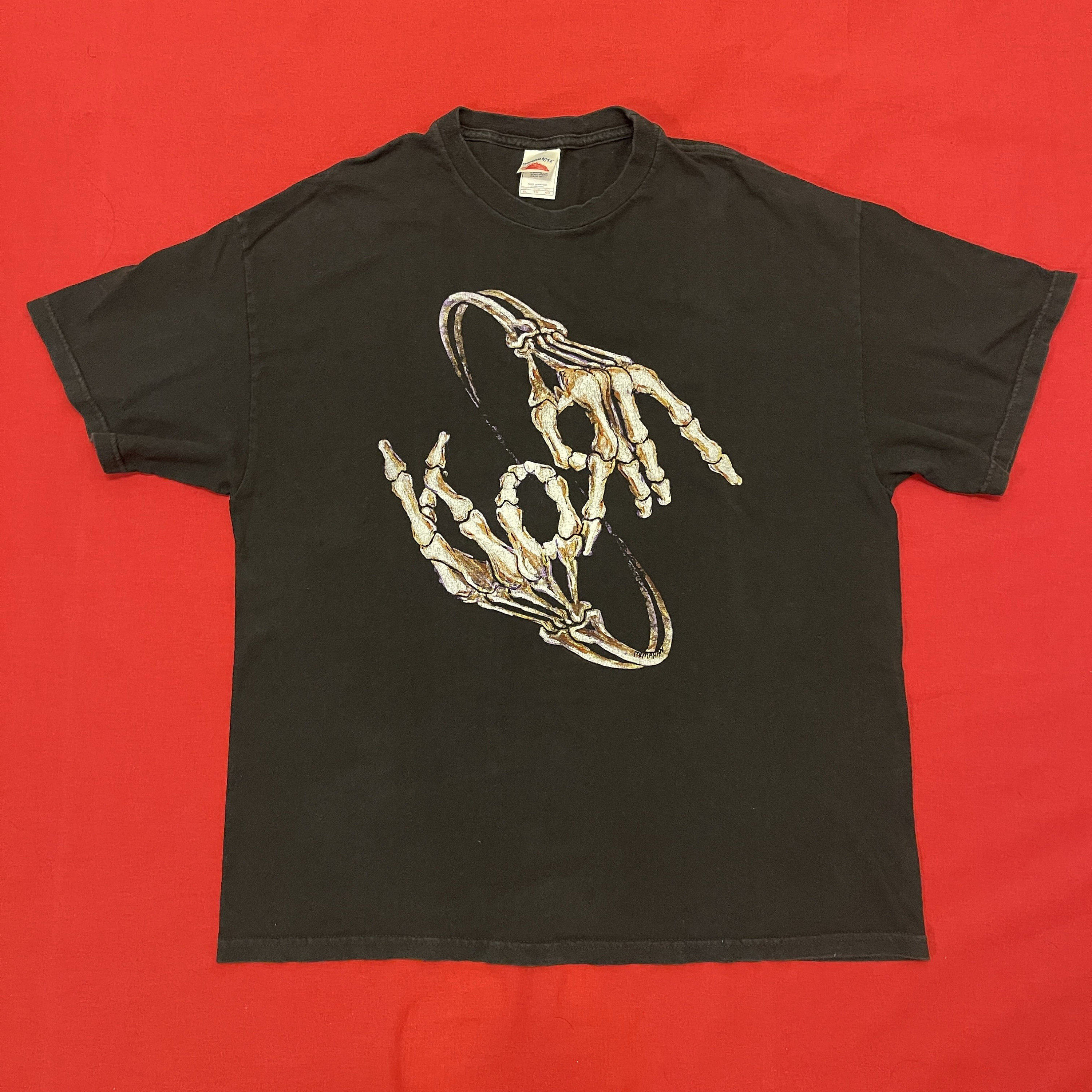 00s KORN TOUR BONE HAND SIGN Tシャツ XL