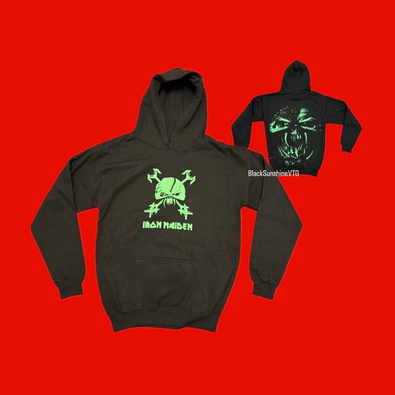 Iron Maiden Green Eddie Skull Metal Band Hoodie S