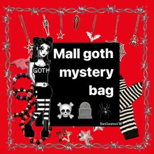 Mall Goth Mystery Grab Bag con joyas y accesorios Alt Nu Metal Grunge Emo Estética