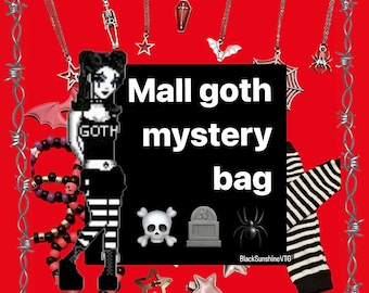 Mall Goth Mystery Grab Bag with Jewelry & Accessories Alt Nu Metal Grunge Emo Aesthetic