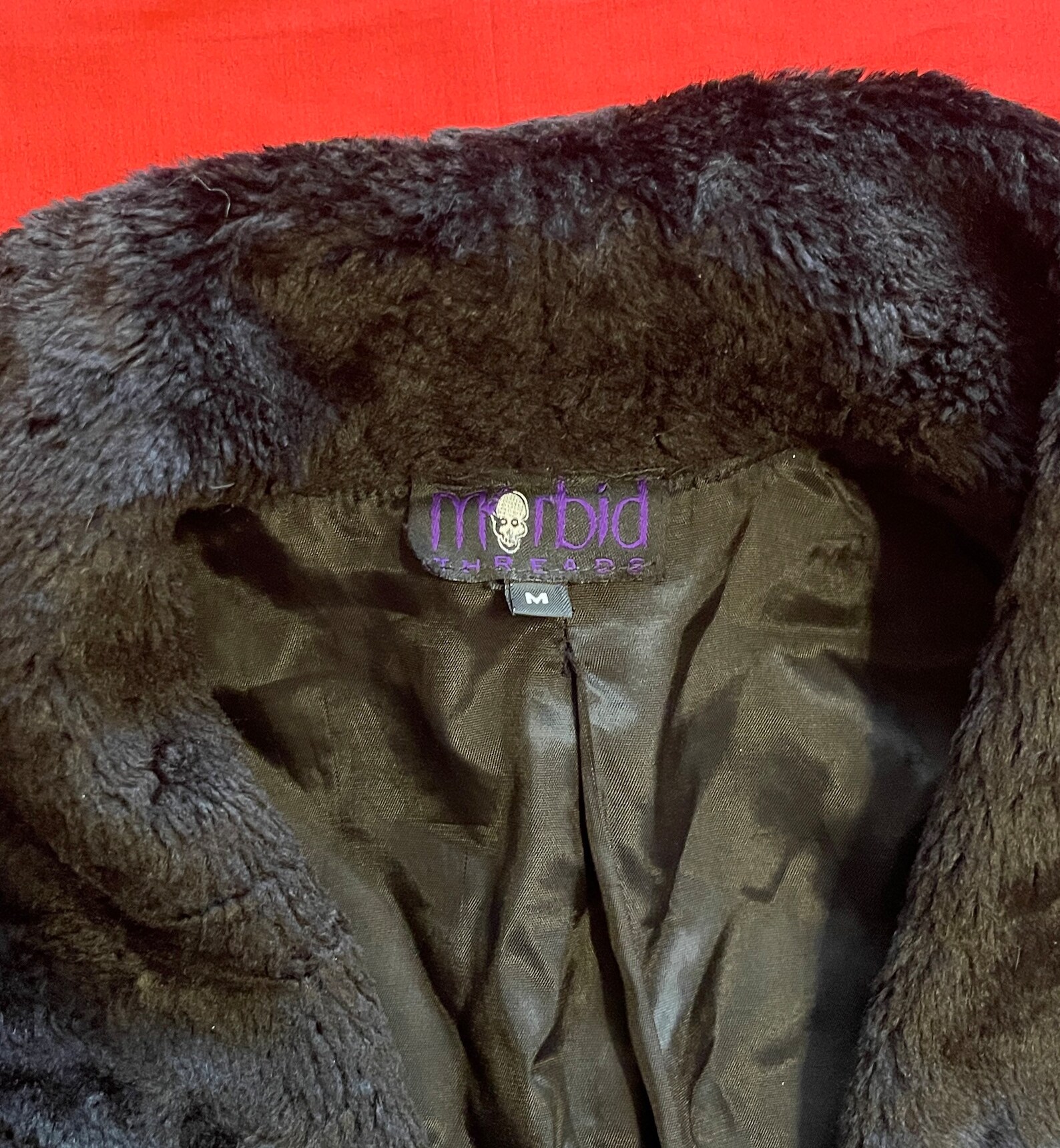 VTG Morbid Threads 90's Mall Goth Vegan Fur Coat M - Etsy
