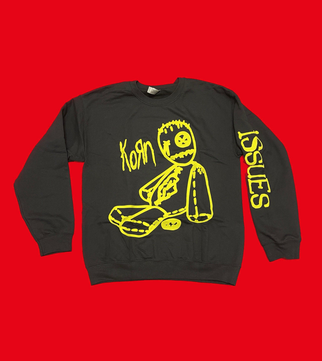 Korn Issues Doll Nu Metal Band Pullover Crew Neck Sweatshirt M Etsy