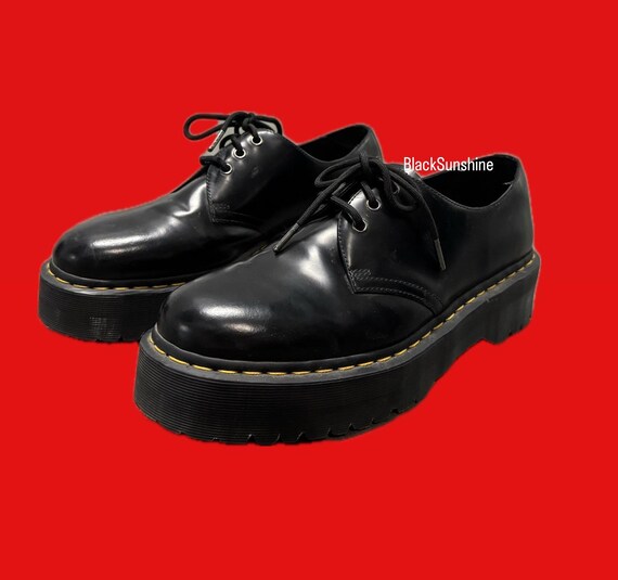 Dr Martens 1461 Smooth Leather Platform Shoes Size 12 Men  display picture 1