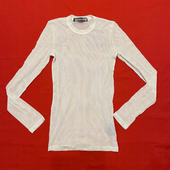 men's long sleeve fishnet shirt