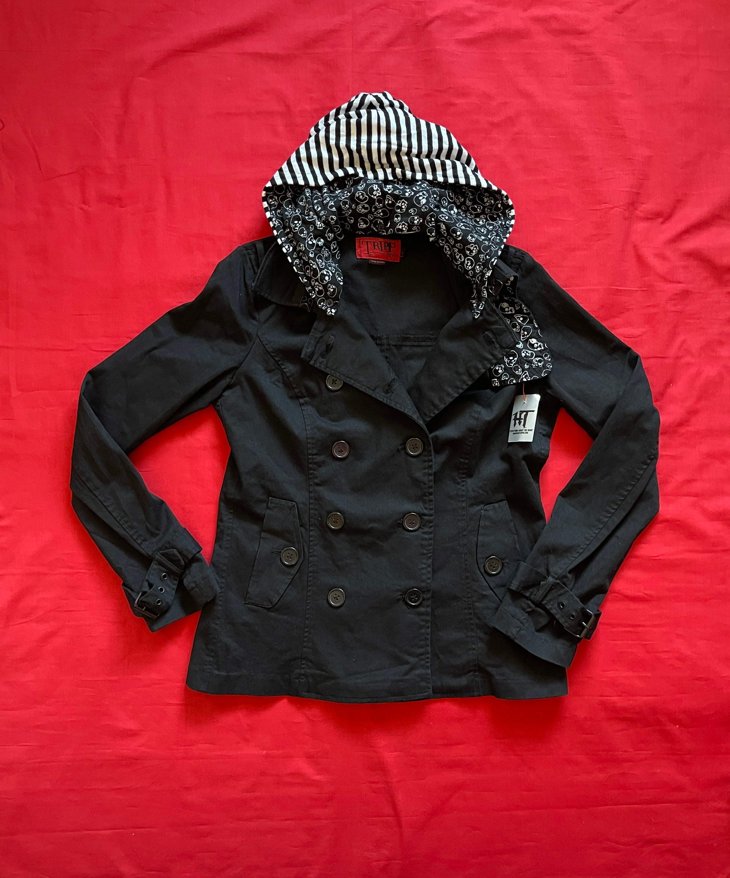 VTG Tripp NYC Jacket With Removeable / Reversible Skull Hood L - Etsy