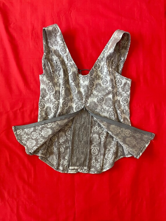 VTG Morbid Threads Goth Corset Front Lacing L - image 5