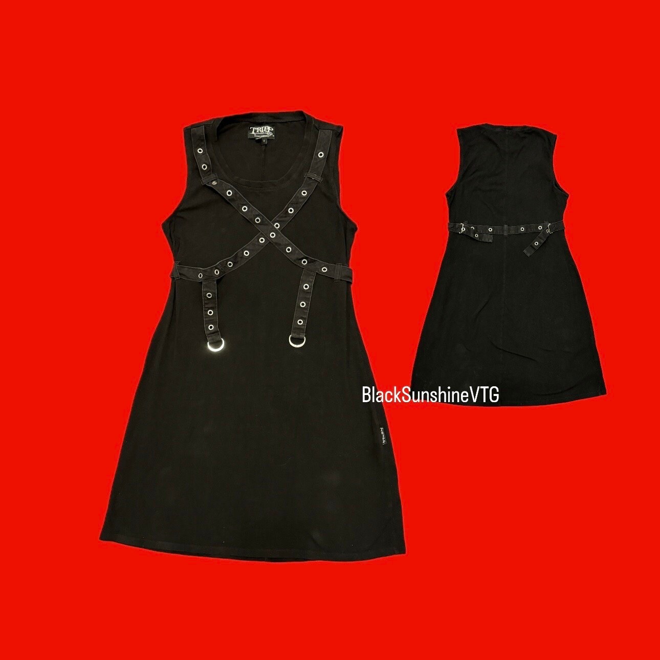 Tripp NYC Grommet Strap Emo Goth Dress M - Etsy