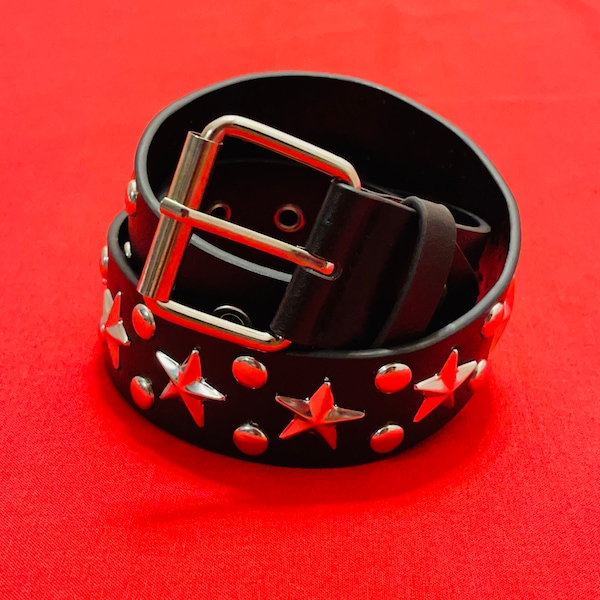 Y2K Big Star Stud  Alt Goth Emo Belt