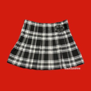 Black and white plaid skirt 60 hotsell