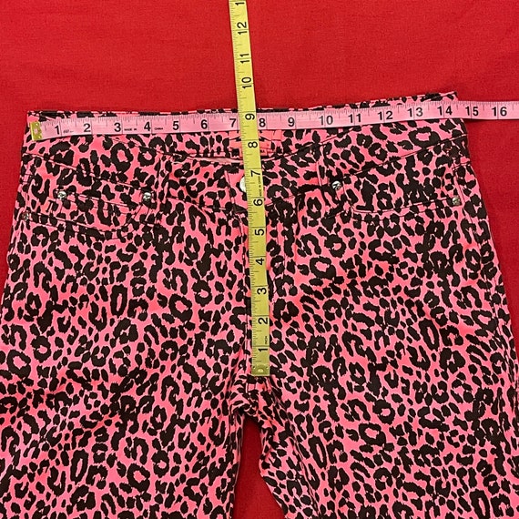 Tripp NYC Hot Pink and Black Leopard Print Capri … - image 3