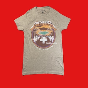 Metallica Master Of Puppets Heather Tan Metal Band Shirt S