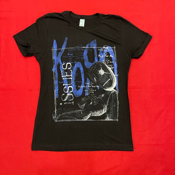 Korn Rag Doll Issues Song List Blue Graphic Nu Metal Band Shirt M