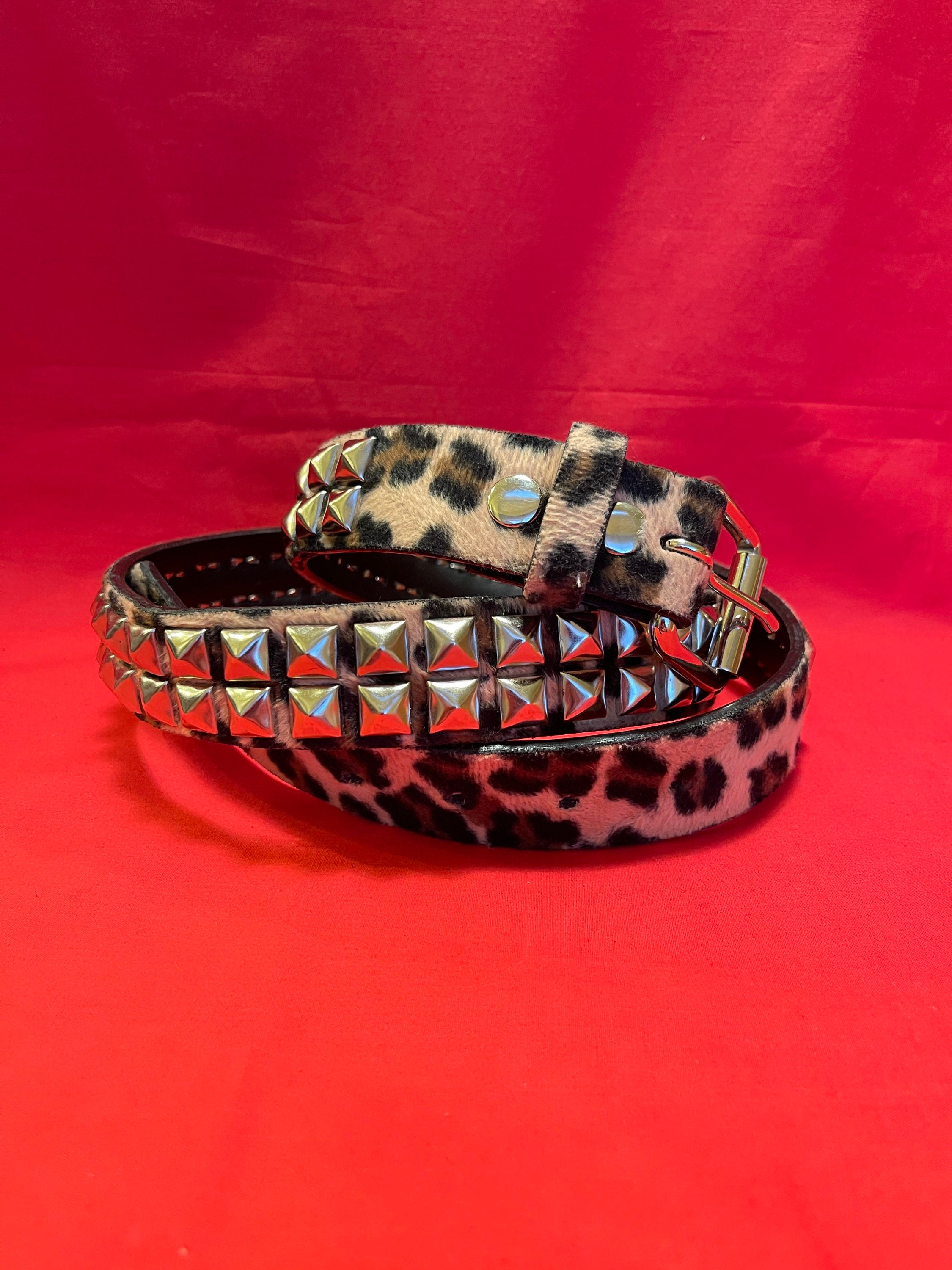 VTG Y2K Hot Topic Leopard Studded Belt 38 - Etsy VTG Y2K Hot Topic Leopard Studded Belt 38 - Etsy