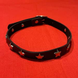 Star Stud Choker Faux Leather Mall Goth Collar Necklace Jewelry