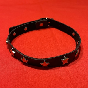 Star Stud Choker Faux Leather Mall Goth Collar Necklace Jewelry