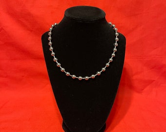 Ball and Chain Nu Metal Mall Goth Necklace 16”