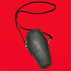 Coffin Shaped Mini Goth Crossbody Purse