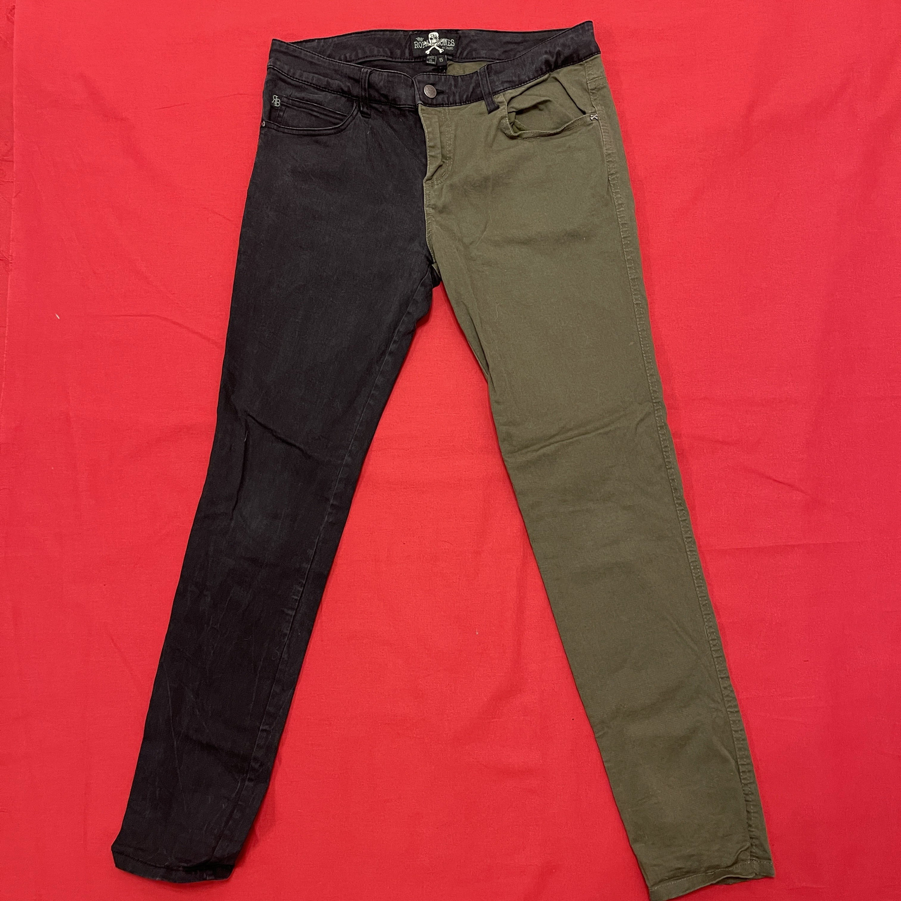 Royal bones by tripp black strap skinny jeans deals