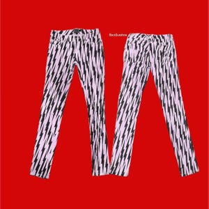 Tripp NYC Purple Lightning Bold Super Skinny Emo Scene Skinny Jeans Pants Size 3