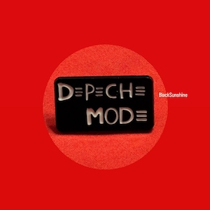 Depeche Mode Black White Logo Enamel Pin