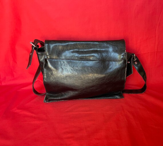 Y2K Faux Leather Initial Messenger Bag " C " Gem