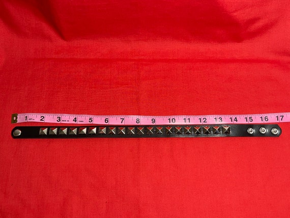 FUNK PLUS Three Row Studded Punk Belt - Genuine Black Leather, Brass Studs, Sid Vicious Style - View #3