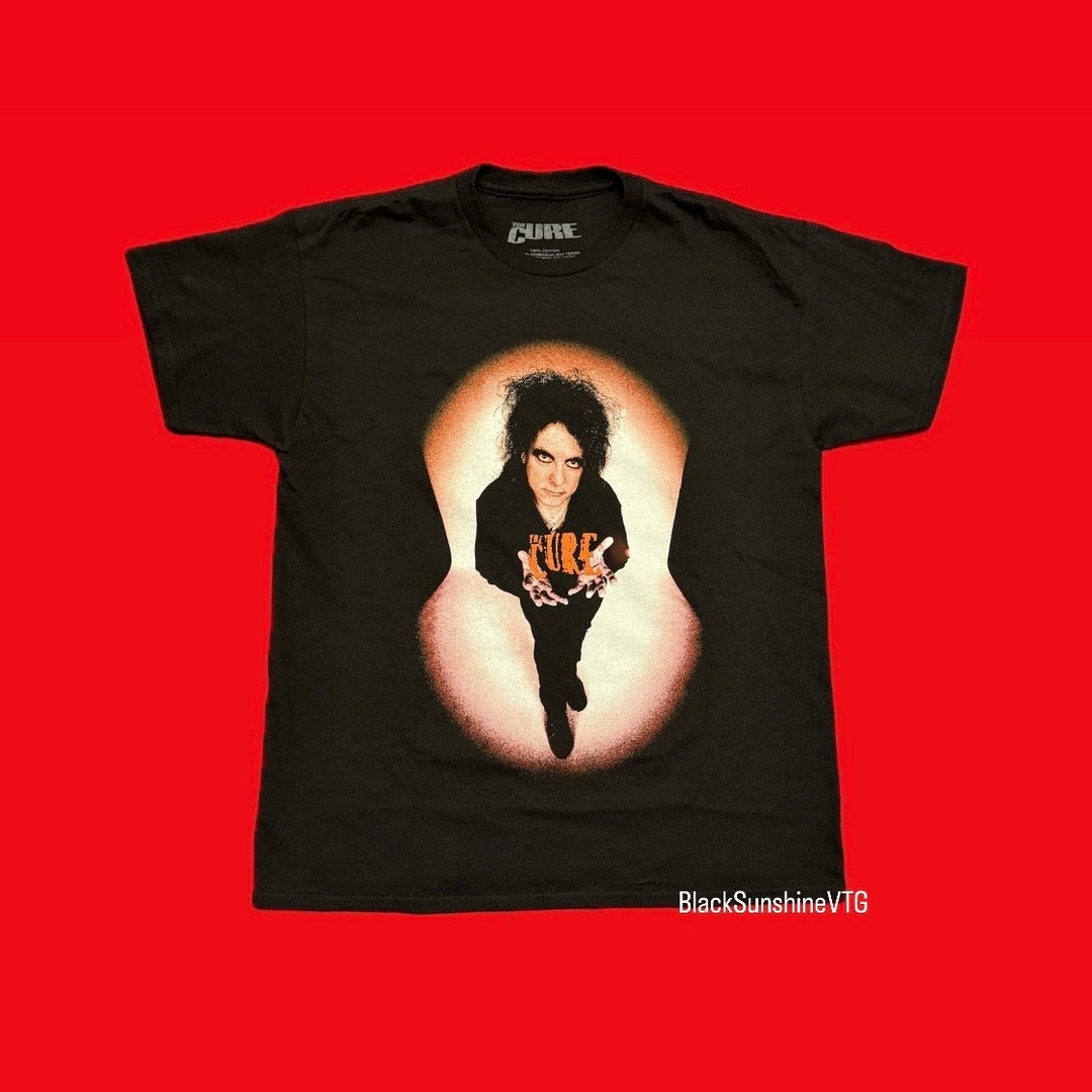 The Cure Robert Illustration Band Logo T-Shirt - Official Licensed Men's Black Tee, Unisex Fit, Size M - View #2